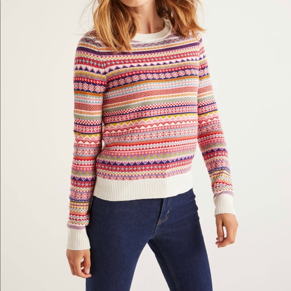 Boden louise fair isle sweater Clearance